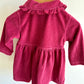 Vintage Maroon Ribbed Dress / 12m