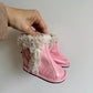 Pink Velcro Boots / 6-12m