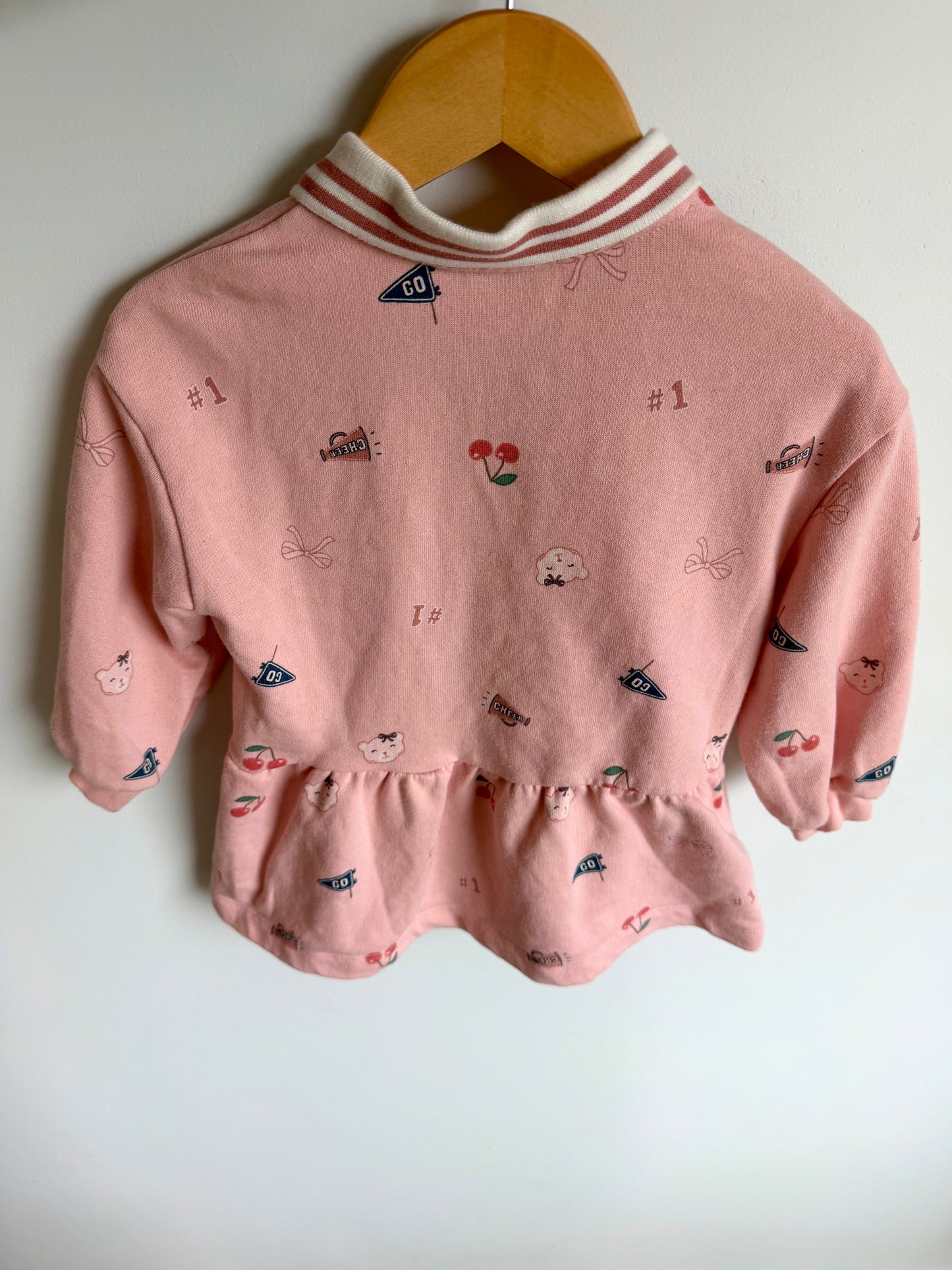 Cheer Collared Long Sleeve Dress / 2T