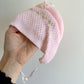 Pink Knit Bonnet, Sweater + Pants Set / 6-9m