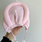 Pink Knit Bonnet, Sweater + Pants Set / 6-9m