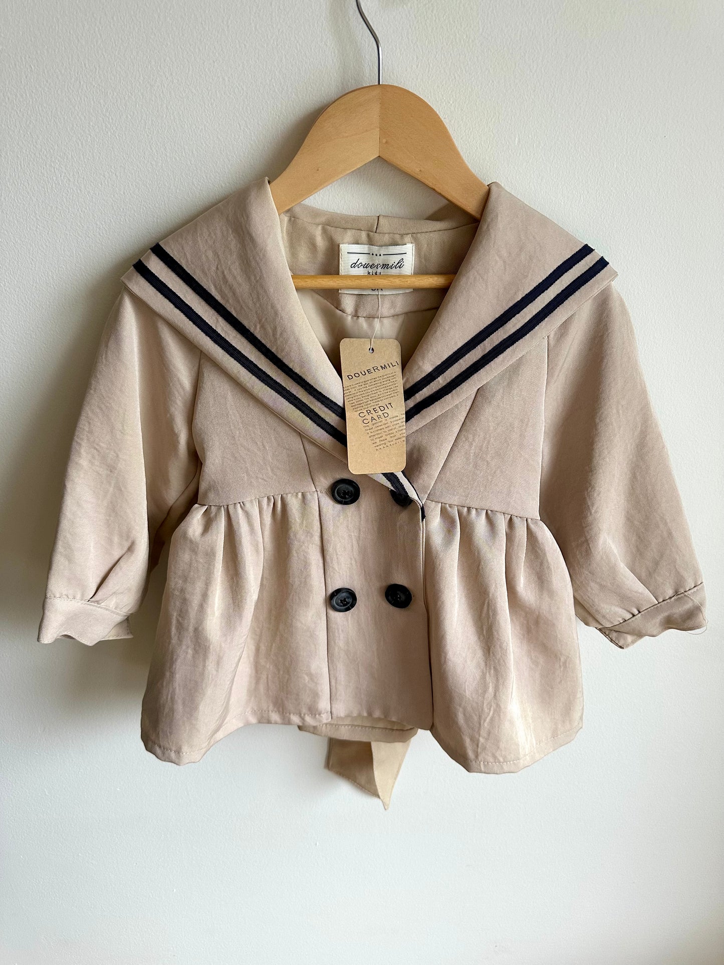 Douer Mili Tan Petty Coat Jacket (With Tags) / 3T