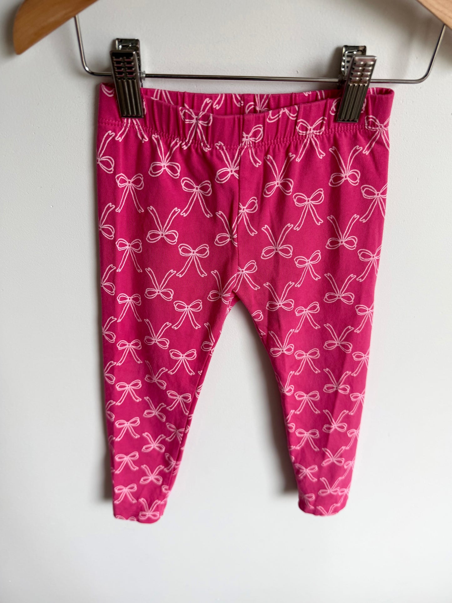 Bow Pink Leggings / 2-3T