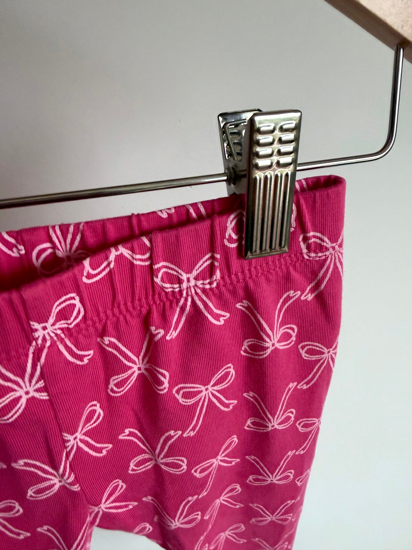 Bow Pink Leggings / 2-3T