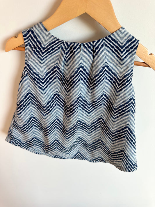 Blue Chevron Tank Top / 4T