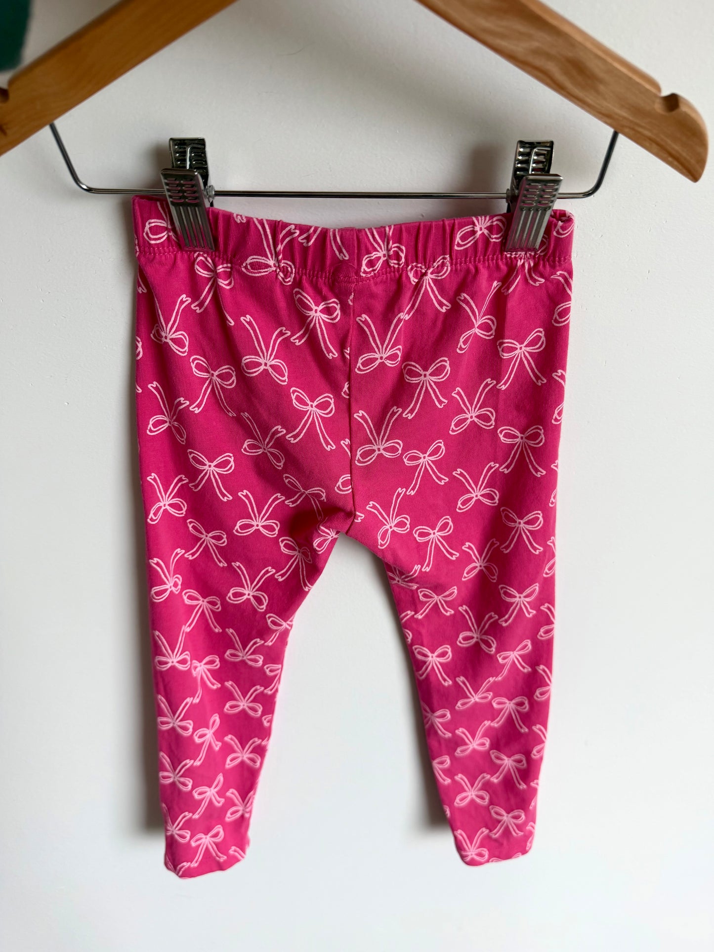 Bow Pink Leggings / 2-3T