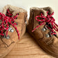 Tan Boots With Red Laces / Size 7 Toddler