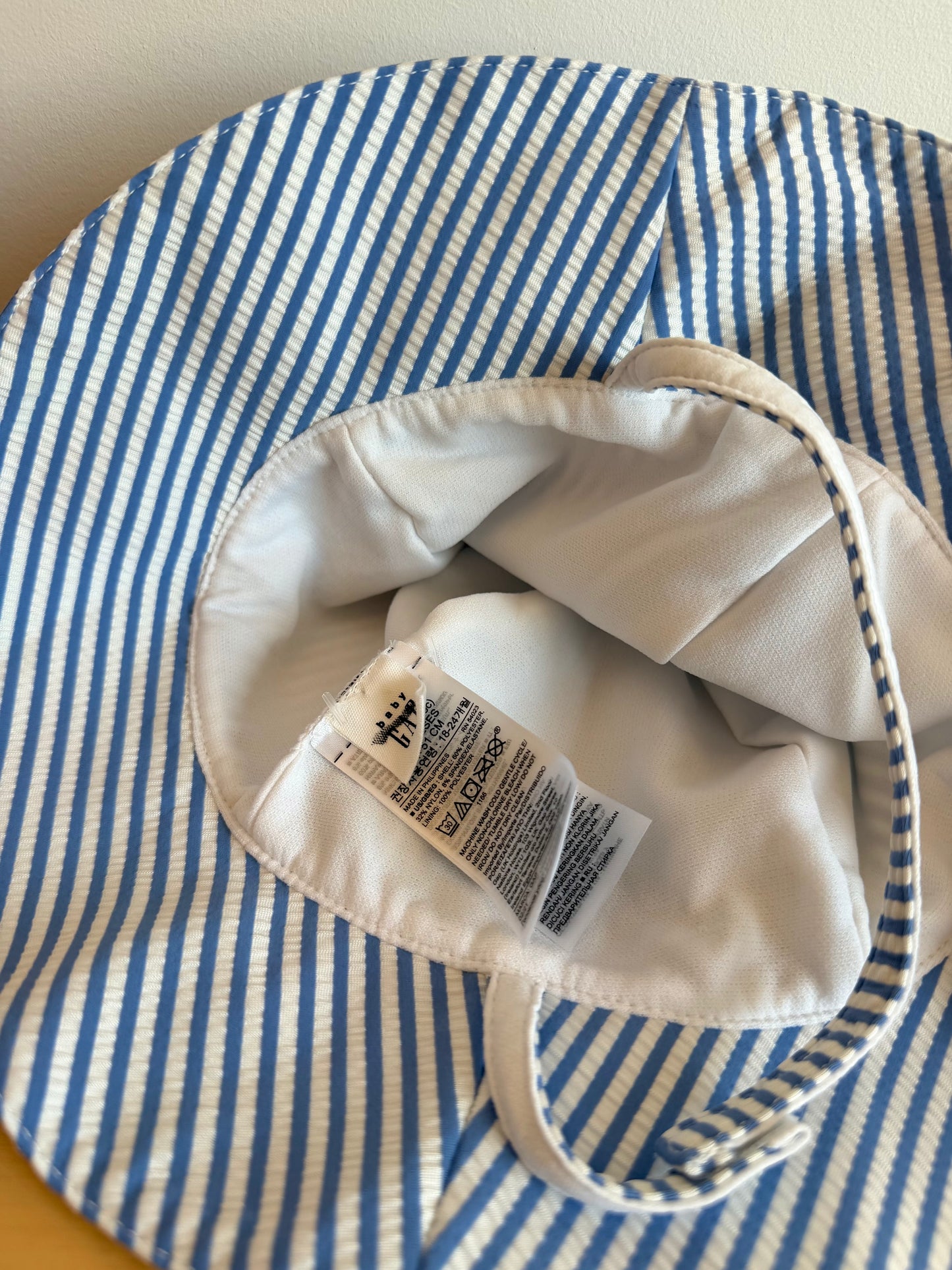 Gap Blue Stripe Eyelet Hat (With Tags) / 18-24m