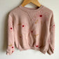 Pink Floral Crew Neck Sweater / 4-5T