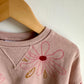 Pink Floral Crew Neck Sweater / 4-5T