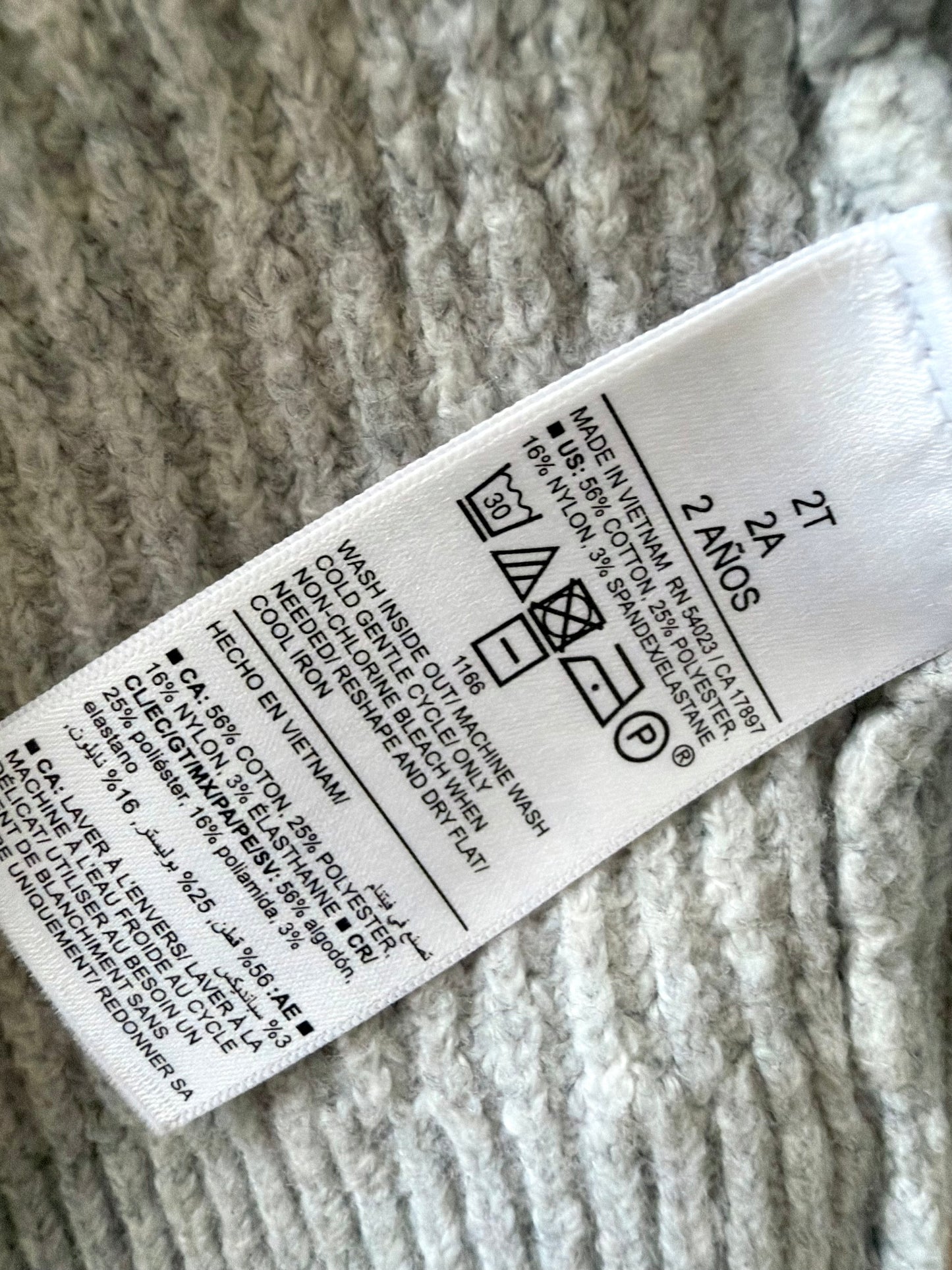 Grey Open Cardigan / 2T