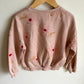 Pink Floral Crew Neck Sweater / 4-5T