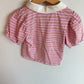 Striped Collared Cropped Shirt / 2-3T