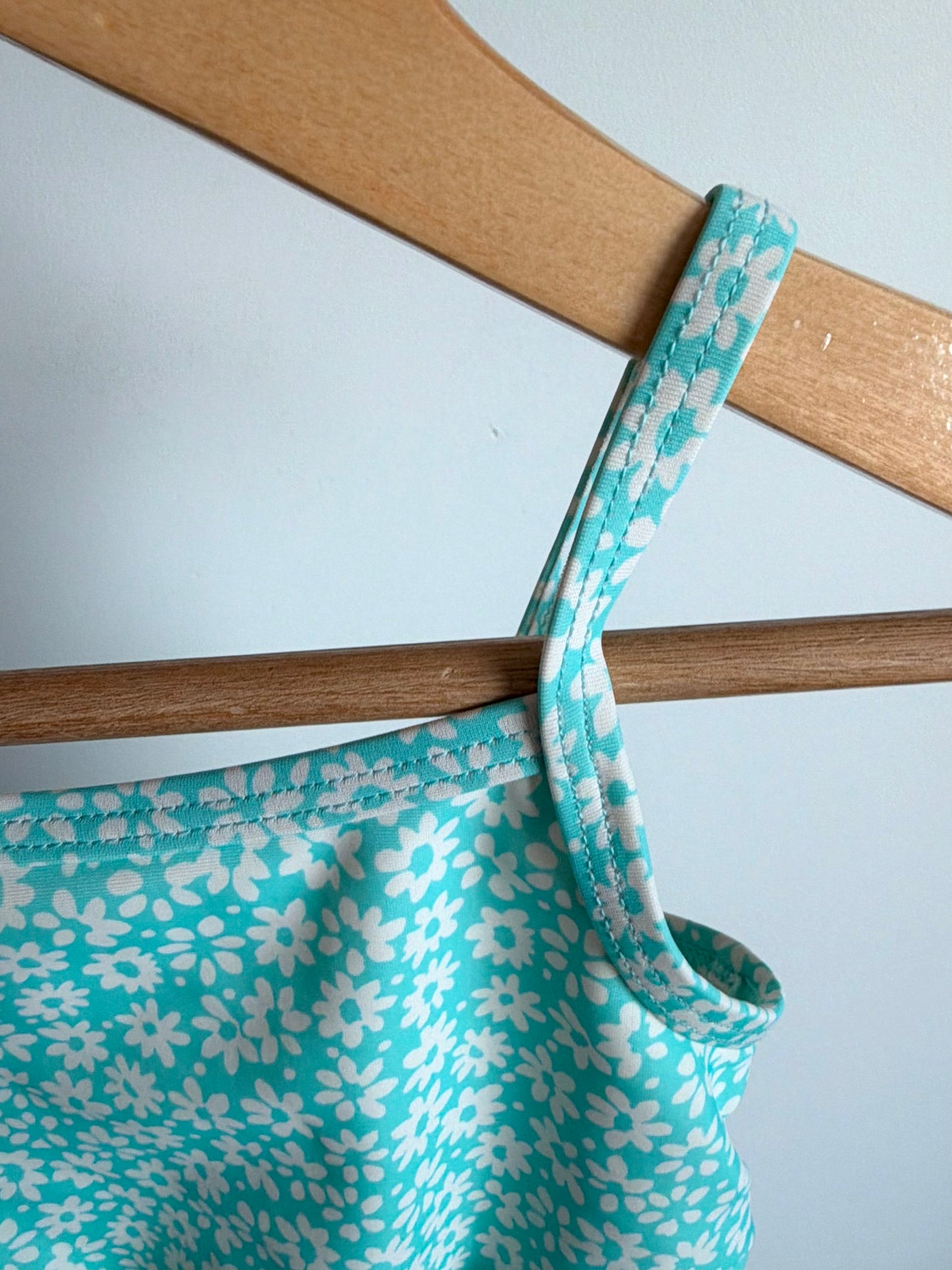 Turquoise Floral Swimsuit / 2T