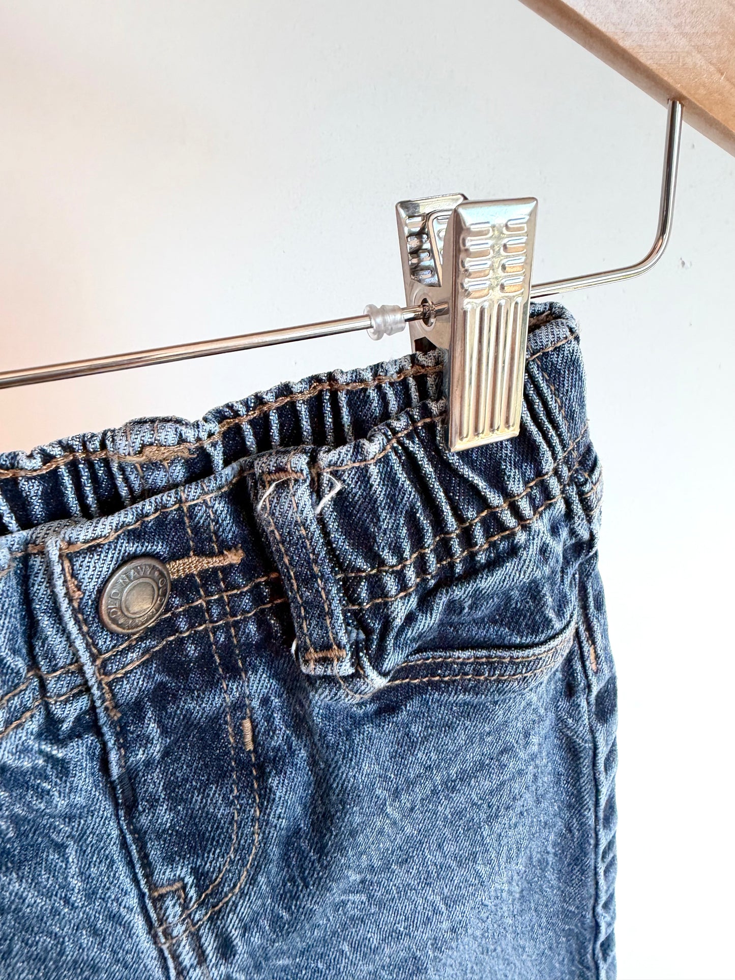 Blue Denim Stretchy Waist Jeans / 12-18m