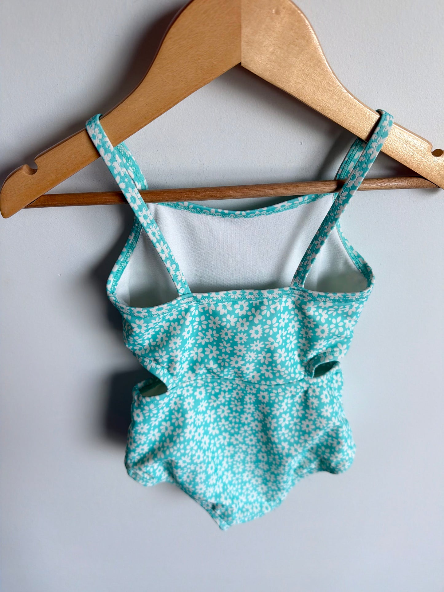Turquoise Floral Swimsuit / 2T