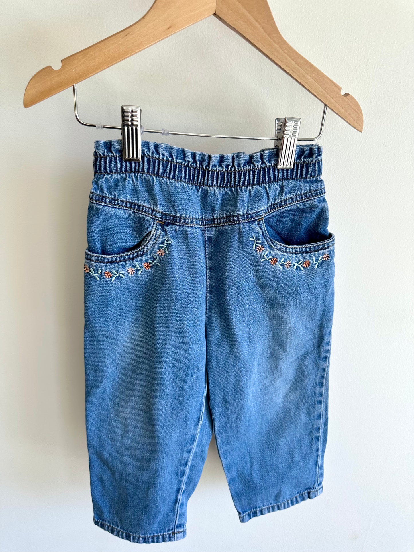 Embroidered Denim Jeans / 24m