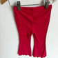 Red Flared Ribbed Pants / 2T