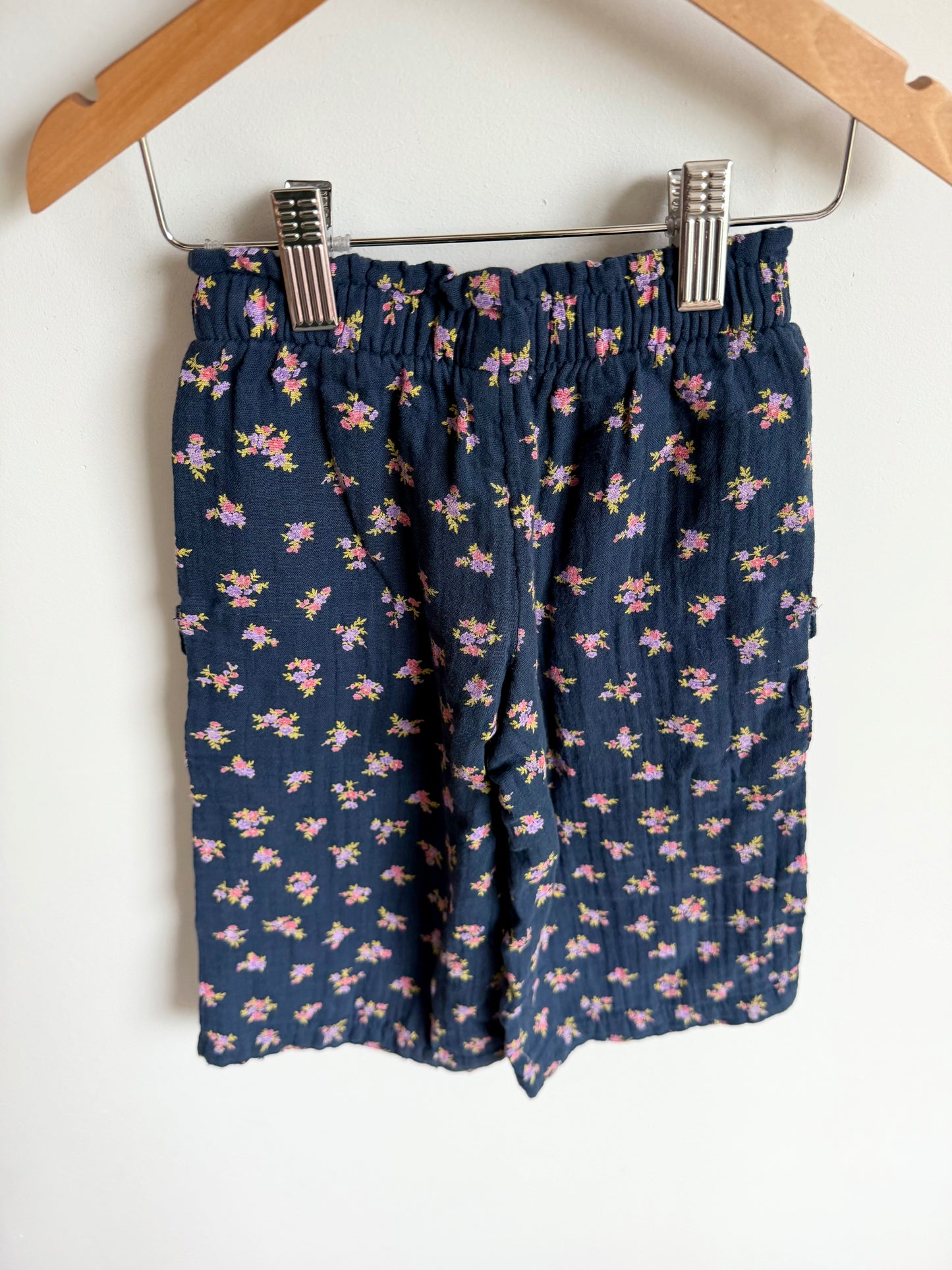 Floral Cargo Navy Pants / 2T