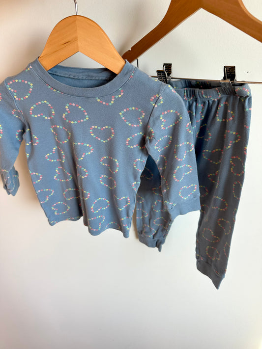 Heart Cotton PJ Set / 18-24m