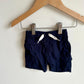 Navy Cargo Shorts / 0-3m