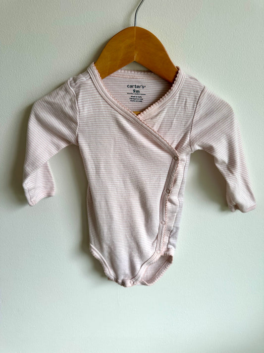 Wrap Pink Striped Bodysuit / 9m