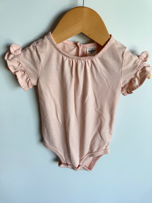 Blush Ruffle Sleeve Bodysuit / 12m