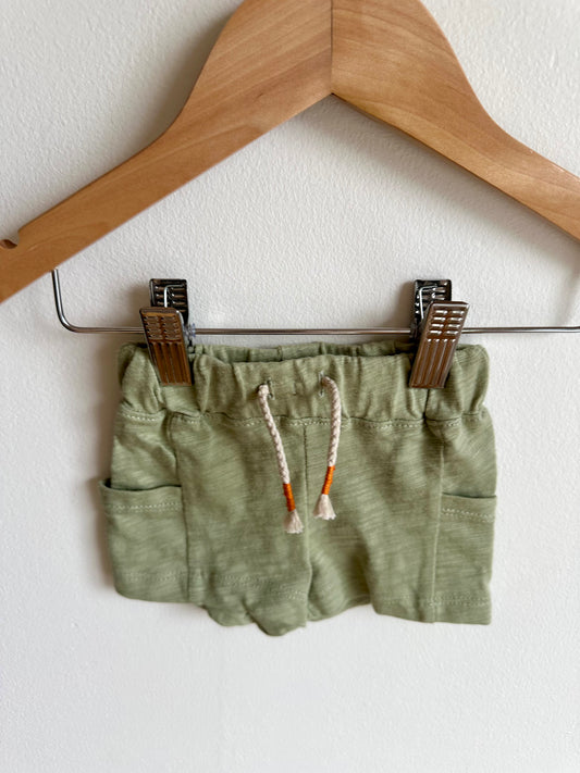 Sage Pocket Shorts / 0-3m