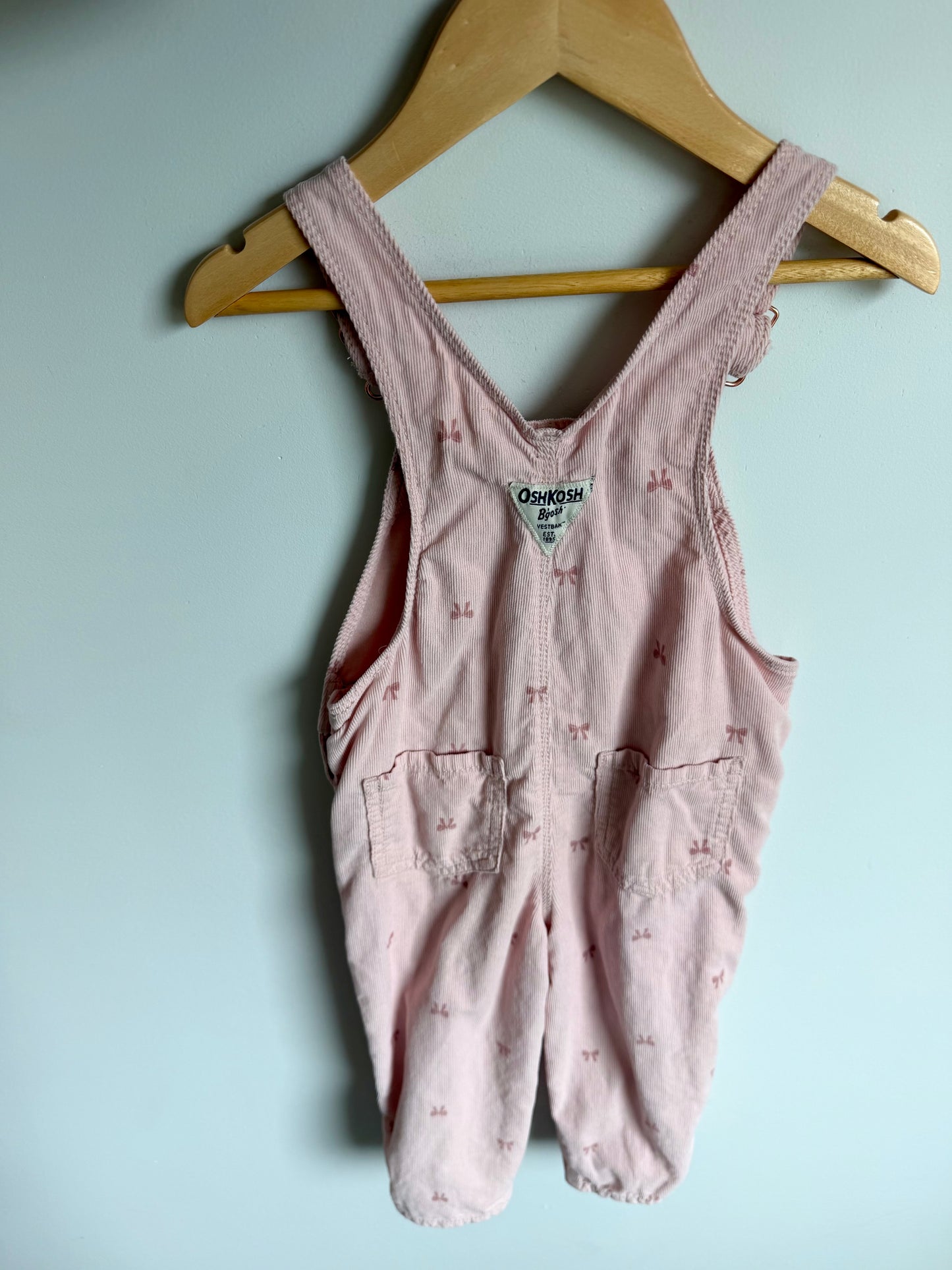 OshKosh Bow Pink Overalls / 2T