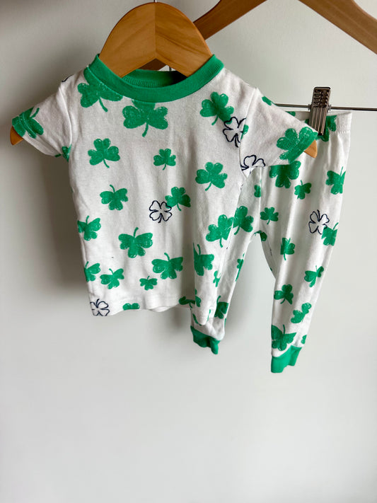 Clover White Pj Set / 6-9m