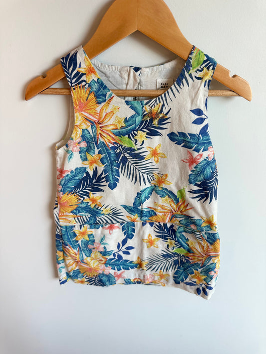 Tropical Tank Zipper Dress / 2T