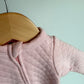 Pink Quilted Sleeper or Light Bunting Suit / 0-3m