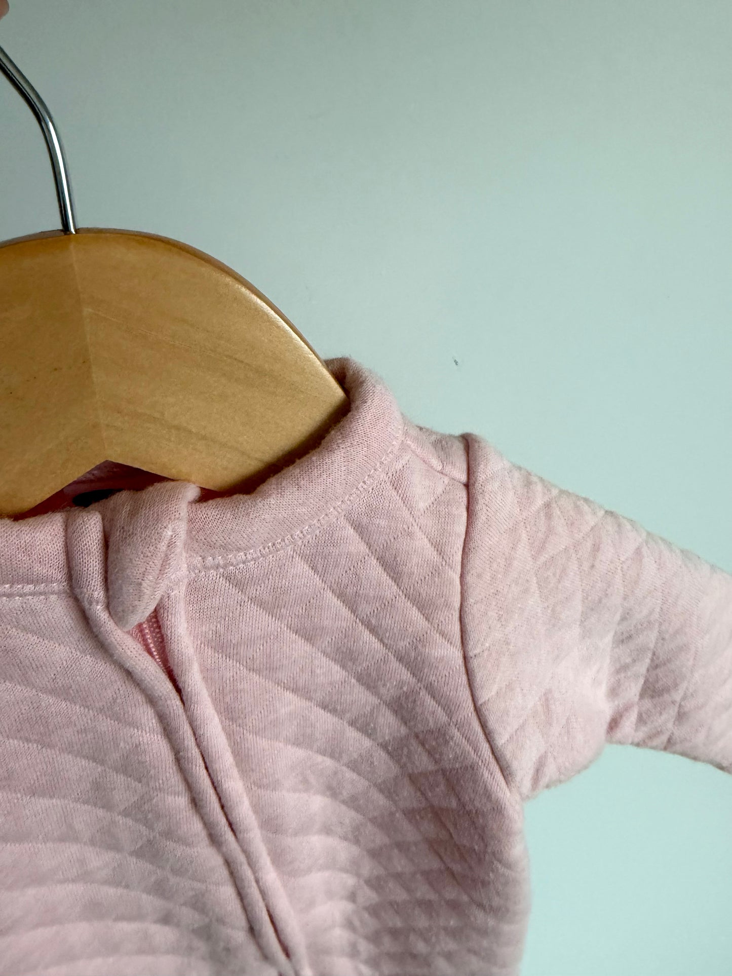 Pink Quilted Sleeper or Light Bunting Suit / 0-3m