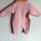 Pink Quilted Sleeper or Light Bunting Suit / 0-3m
