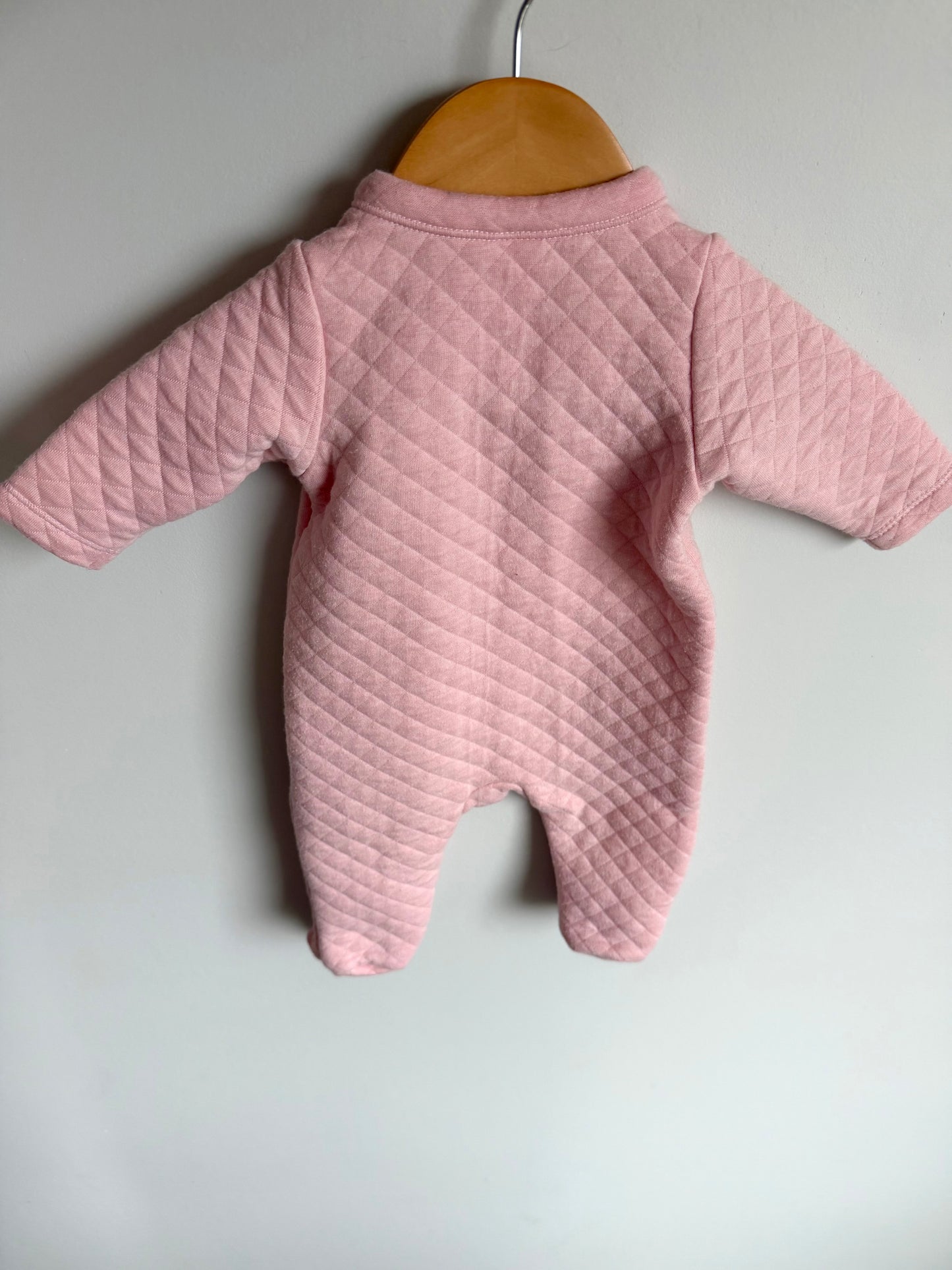 Pink Quilted Sleeper or Light Bunting Suit / 0-3m