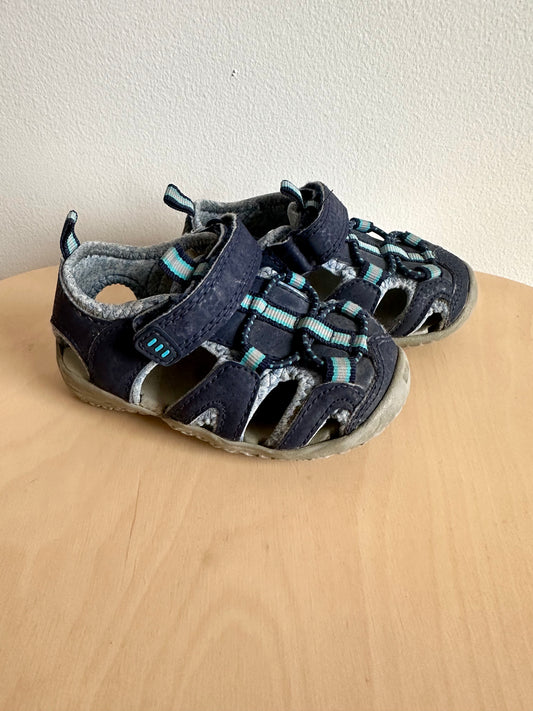 Navy Velcro Sandals / Size 4 Infant?