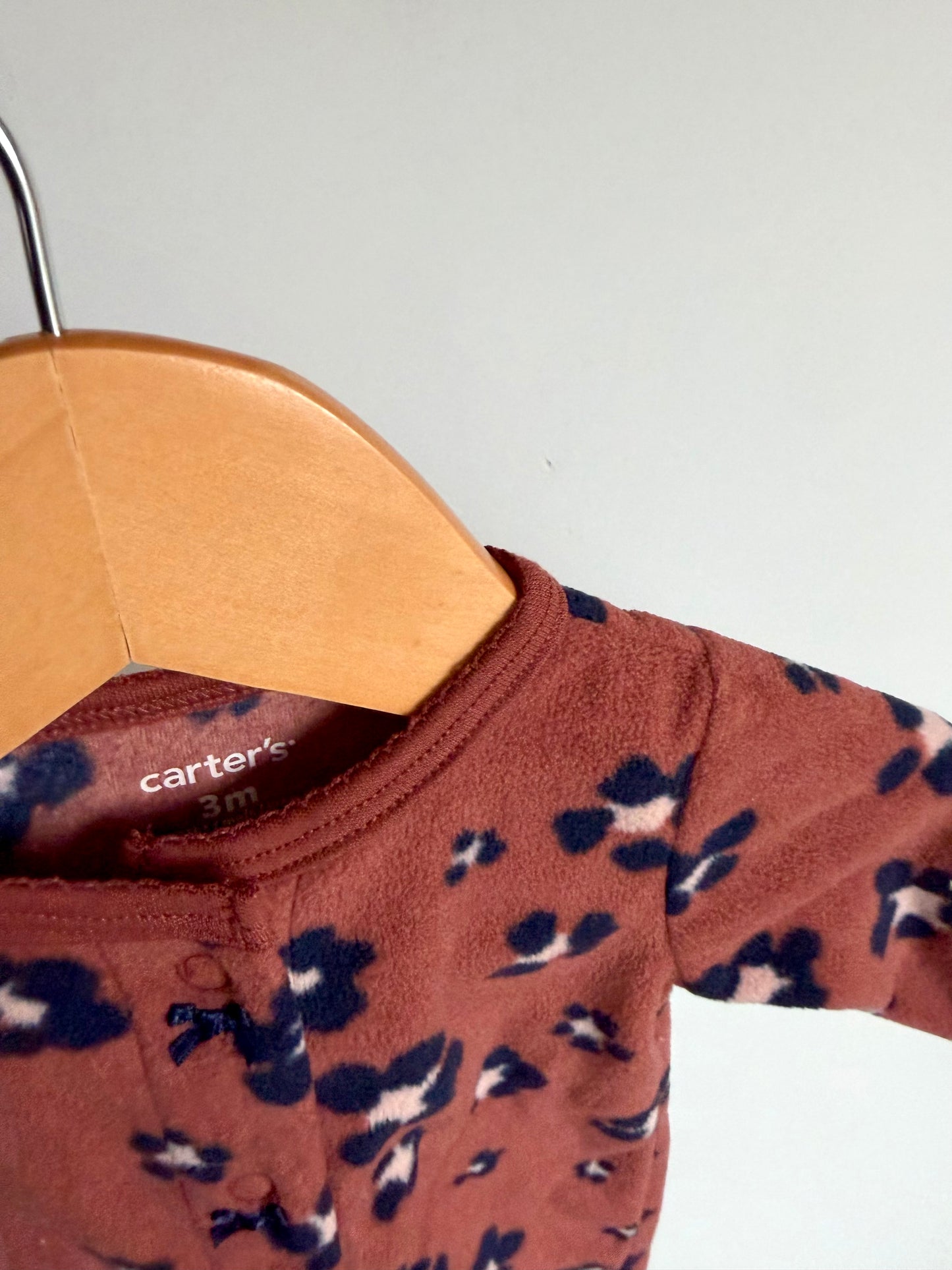 Brown Animal Print Flower Sleeper / 3m