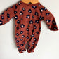 Brown Animal Print Flower Sleeper / 3m