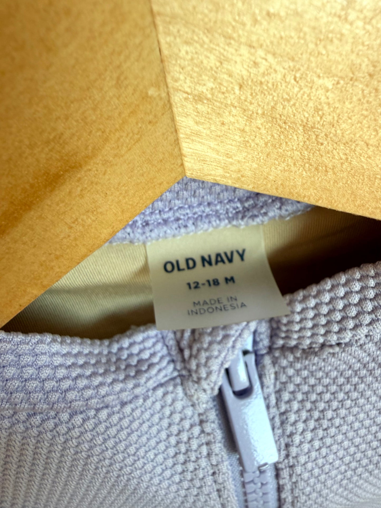 Lavender Long Sleeve Swim Suit / 12-18m