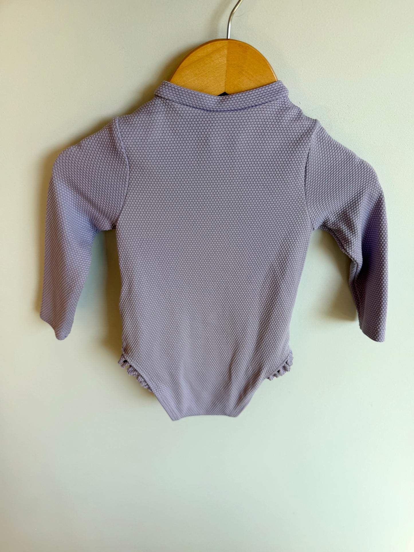 Lavender Long Sleeve Swim Suit / 12-18m