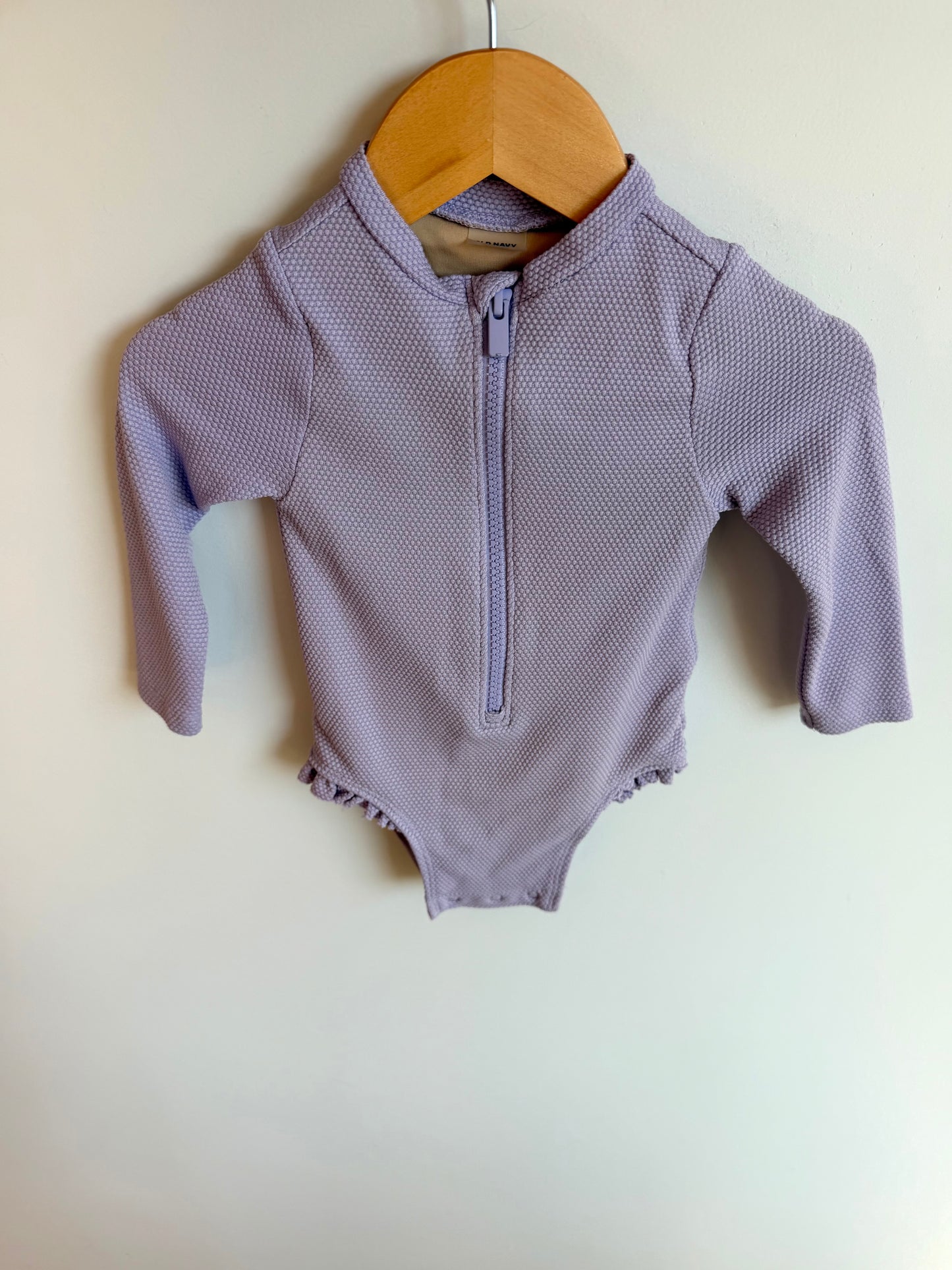 Lavender Long Sleeve Swim Suit / 12-18m