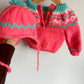 Handmade Knit Pink Sweater + Hat (PLAY) / 18-24m?