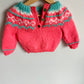 Handmade Knit Pink Sweater + Hat (PLAY) / 18-24m?