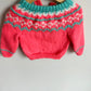 Handmade Knit Pink Sweater + Hat (PLAY) / 18-24m?