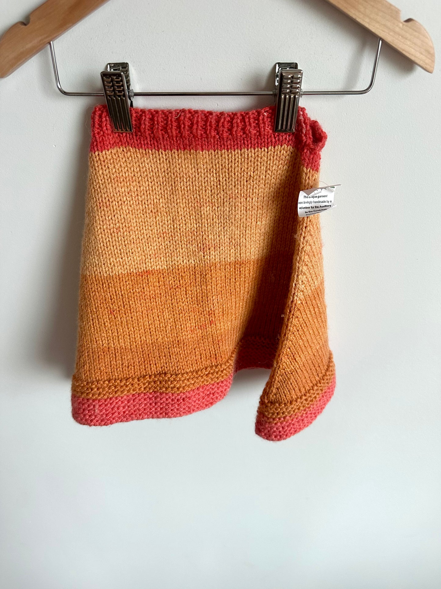 Handmade Orange Shawl Top / 12m?