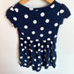 Polka Dot Navy Dress / 3T