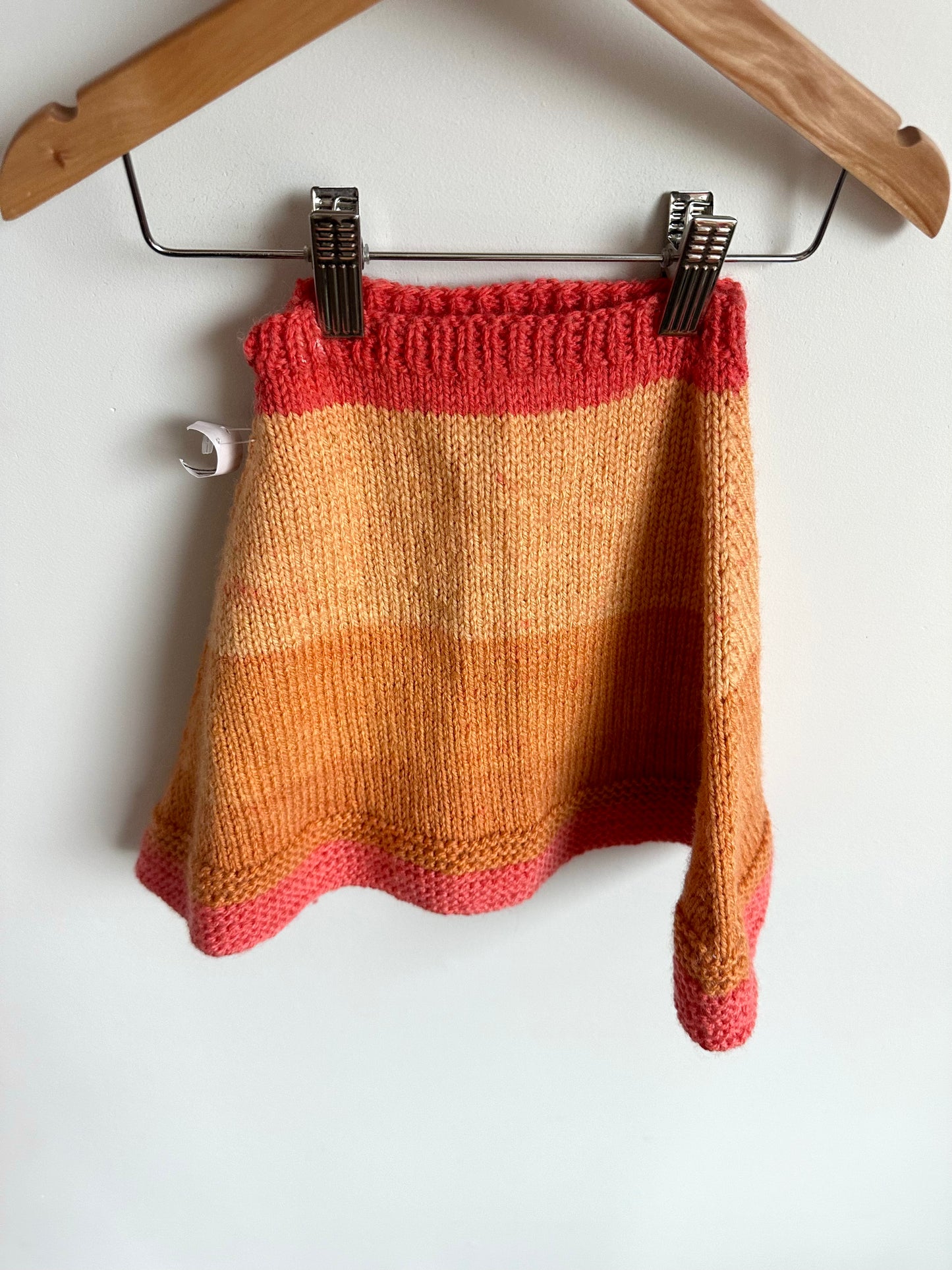 Handmade Orange Shawl Top / 12m?