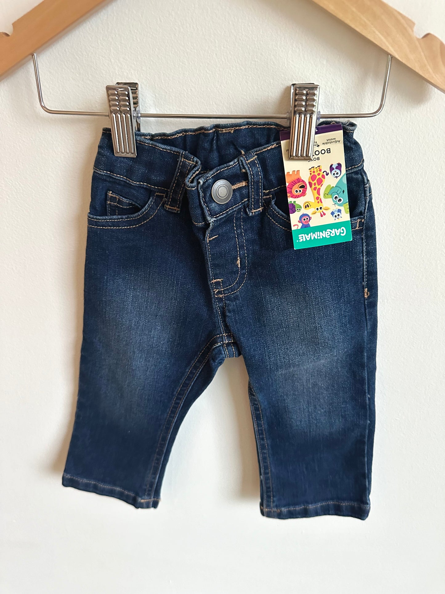 Blue Jeans with Adjustable Waist (With Tags)/ 12m