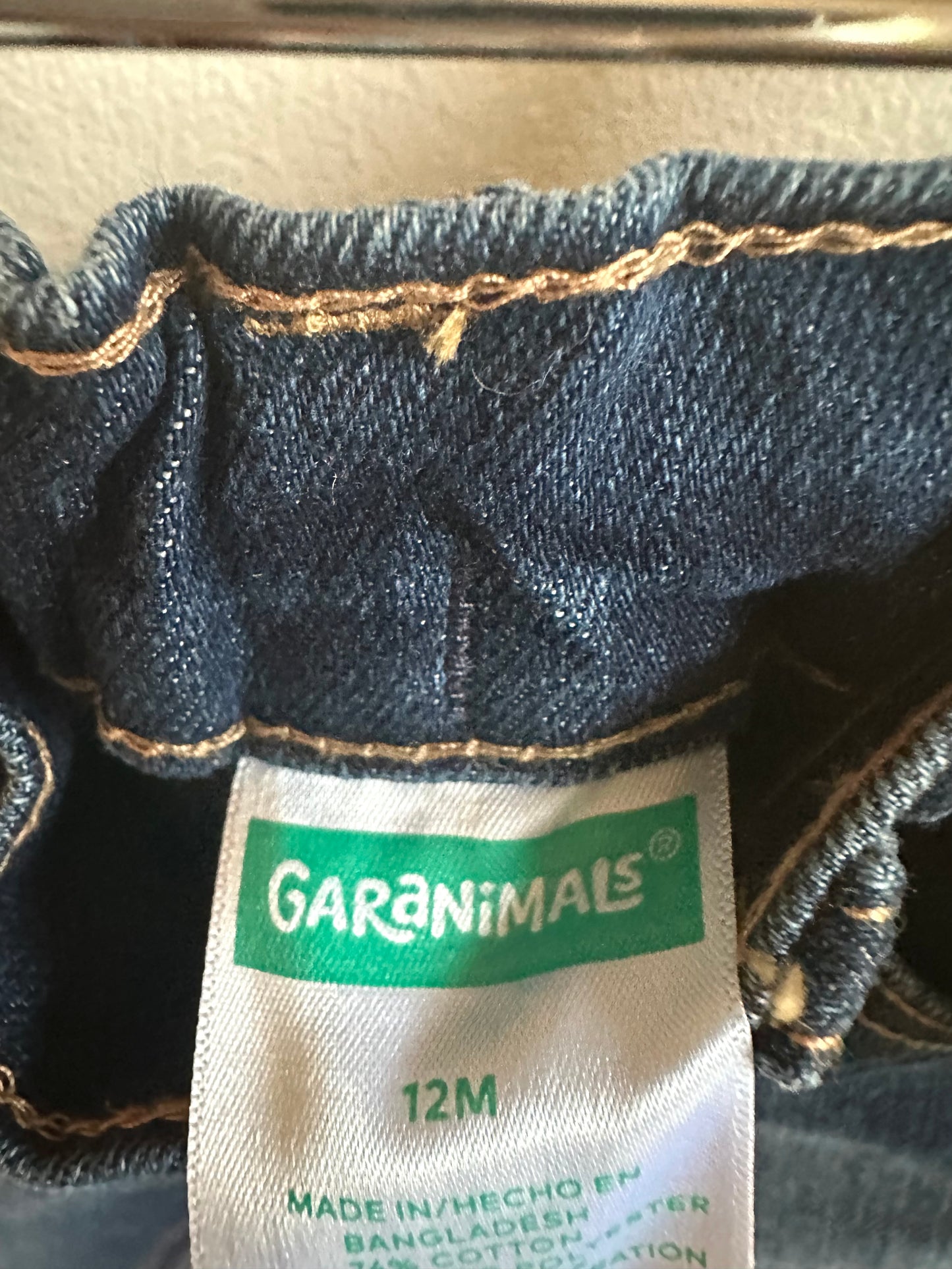 Blue Jeans with Adjustable Waist (With Tags)/ 12m