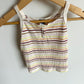 Striped Cream Neck Detail Top / 12-18m
